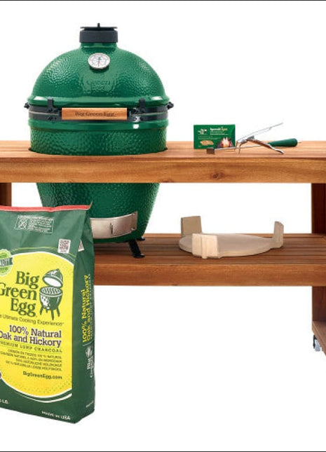 Big Green Egg | Large Acacia Table Bundle Charcoal Barbecues Big Green Egg - BGE   