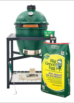 Large Big Green Egg in Modular Nest Bundle Charcoal Barbecues Big Green Egg - BGE   