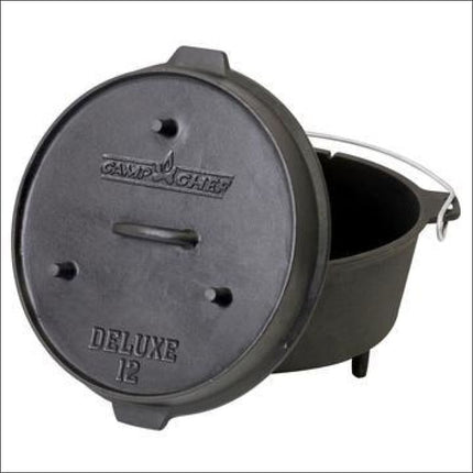 12" Cast Iron Deluxe Dutch Oven (9 Quart) Accessories for Barbeques Camp Chef   
