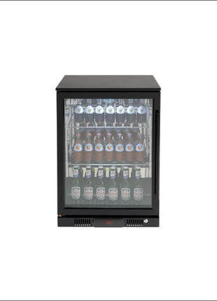 Euro | 138L Single Glass Door Beverage Cooler (Matte Black) Backyard Kitchens Euro   