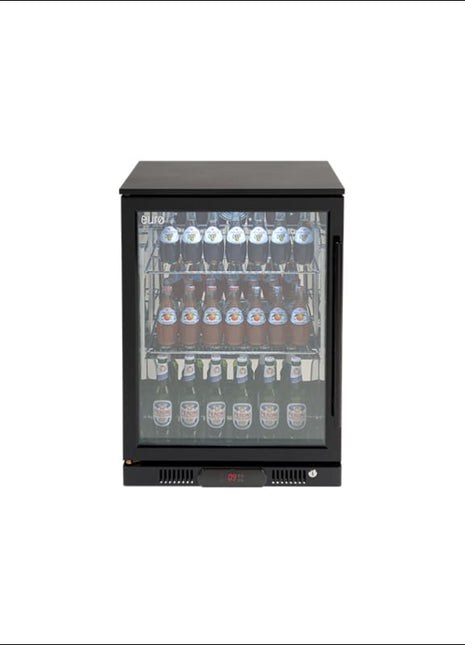 Euro | 138L Single Glass Door Beverage Cooler (Matte Black) Backyard Kitchens Euro   
