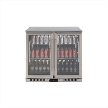 Euro | 208L Double Door Stainless Steel Beverage Cooler Backyard Kitchens Euro   