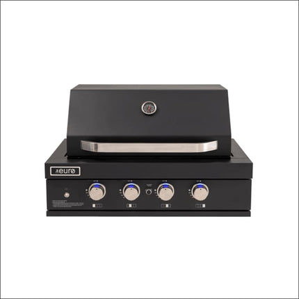 Euro | 4 Burner Black Built-In BBQ Backyard Kitchens Euro   