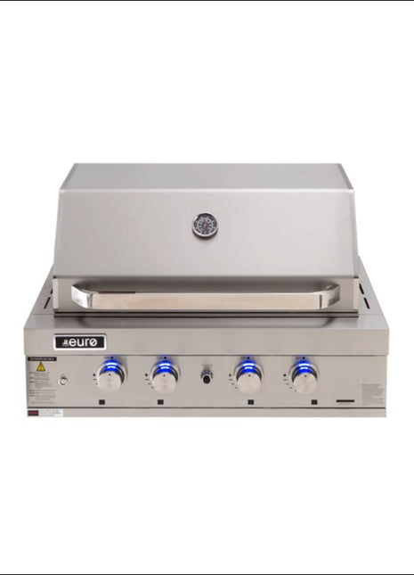 Euro | 4 Burner Built-In BBQ + Hood Inbuilt Barbecues Euro   