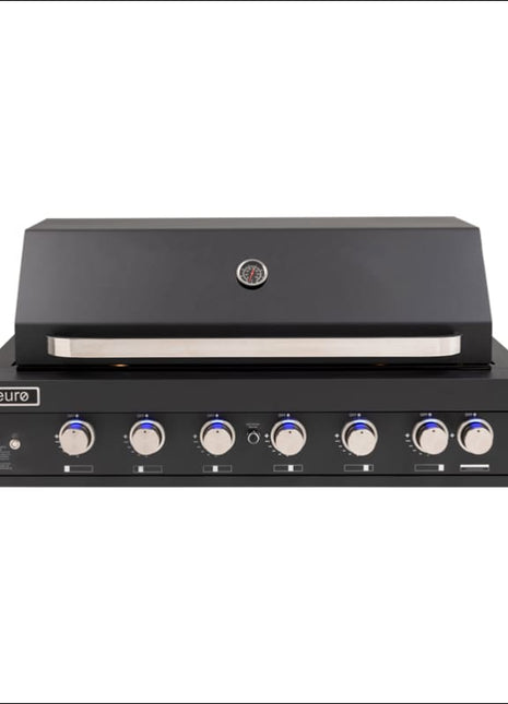 Euro | 6 Burner Black Built-In BBQ Backyard Kitchens Euro   