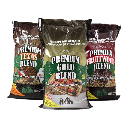 Green Mountain Premium Gold Blend Pellets Barbecue Fuel Green Mountain Grills GMG   