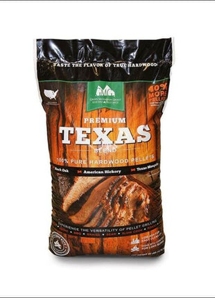 GMG Premium Hardwood Pellets - Texas Blend 12.7kg Bag Barbecue Fuel Green Mountain Grills GMG   