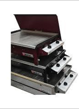 Heatlie 1150 Powder Coated | MOBILE Flat Plate BBQ with lid Gas Barbecues Heatlie