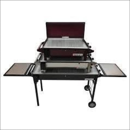 Heatlie 1150 Powder Coated Claret | MOBILE Flat Plate BBQ with lid Gas Barbecues Heatlie Default Title  