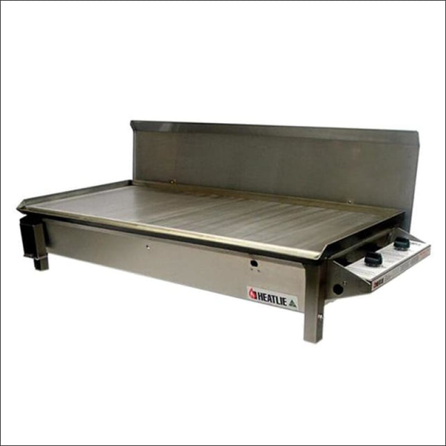 Heatlie 1150 Stainless Steel Built-In Flat Plate BBQ with Lid Gas Barbecues Heatlie