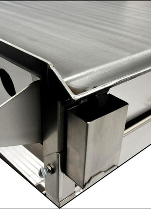 Heatlie 1150 Stainless Steel | MOBILE Flat Plate BBQ with lid Gas Barbecues Heatlie   