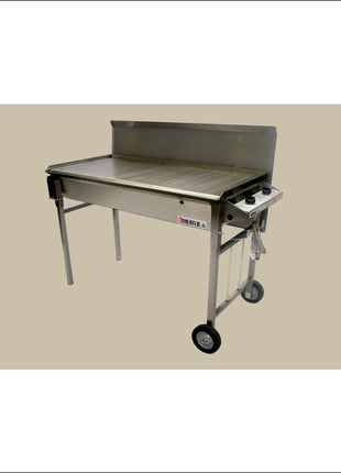 Heatlie 1150 Stainless Steel | MOBILE Flat Plate BBQ with lid Gas Barbecues Heatlie   