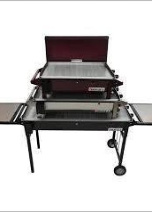 Heatlie 700 Powder Coated | MOBILE Flat Plate BBQ with lid Gas Barbecues Heatlie