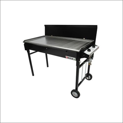 Heatlie 700 Powder Coated Mobile Flat Plate BBQ with Lid Gas Barbecues Heatlie Black 5mm Mild Steel LPG