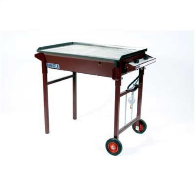 Heatlie 700 Powder Coated Claret | MOBILE Flat Plate BBQ with lid Gas Barbecues Heatlie   