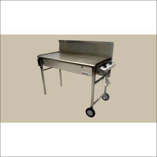 Heatlie 700 Stainless Steel | MOBILE Flat Plate BBQ with lid Gas Barbecues Heatlie   