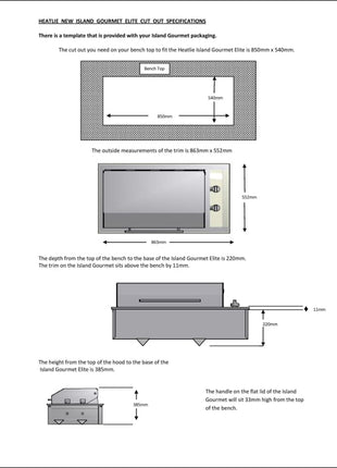 Heatlie Island Gourmet Elite INBUILT Barbecue IGE600 Inbuilt Barbecues Heatlie   