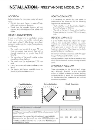 Kent Fairlight On Stacker - Heats up to 300m² Wood Heater Kent
