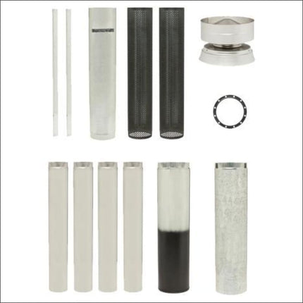 Maxiheat 6 inch Decromesh Flue Kit | Air Cooled | Metalic Black Wood Heater Maxiheat   