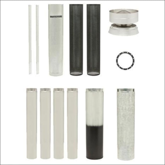 Maxiheat 6 inch Decromesh Flue Kit | Air Cooled | Metalic Black Wood Heater Maxiheat   