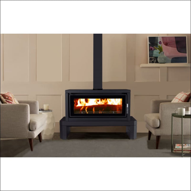 Maxiheat Hearth Black 1.2 x 1.2 x 40mm Wood Heater Maxiheat   