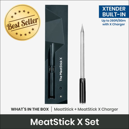 MeatStick X Set – 260 Ft Wireless Range Accessories for Barbeques Hark   