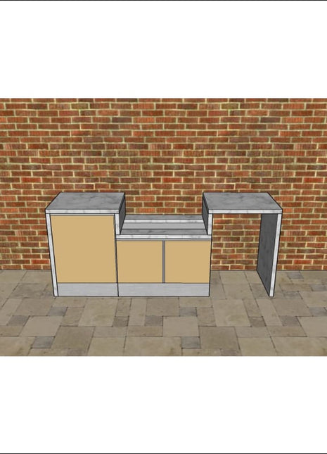 Outdoor Kitchen - Ecco 3, up to 2395mm Hot Things - Barbecues, Heaters, Outdoor Kitchens