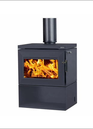 Saxon Blackwood with Wood Storage - Heats up to 300 m² Wood Heater Saxon