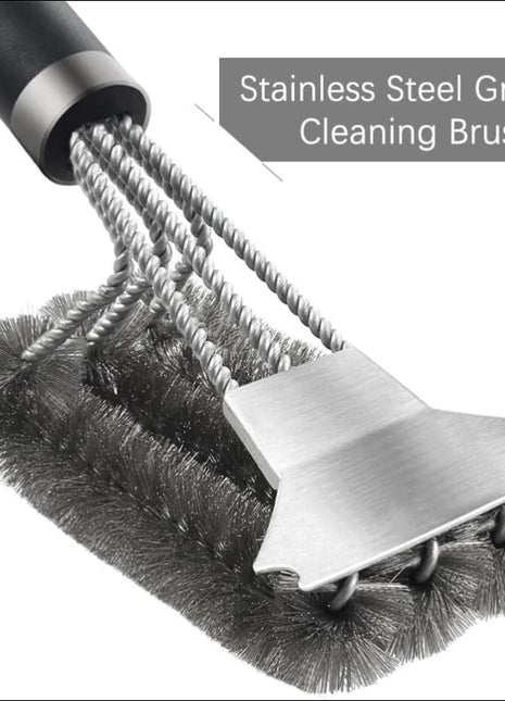 Stainless Steel Grill Brush with Scraper  Hot Things - Barbecues, Heaters, Outdoor Kitchens Barbecues and Heaters   