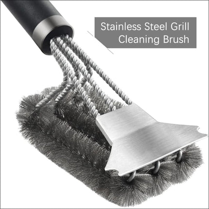 Stainless Steel Grill Brush with Scraper  Hot Things - Barbecues, Heaters, Outdoor Kitchens Barbecues and Heaters   